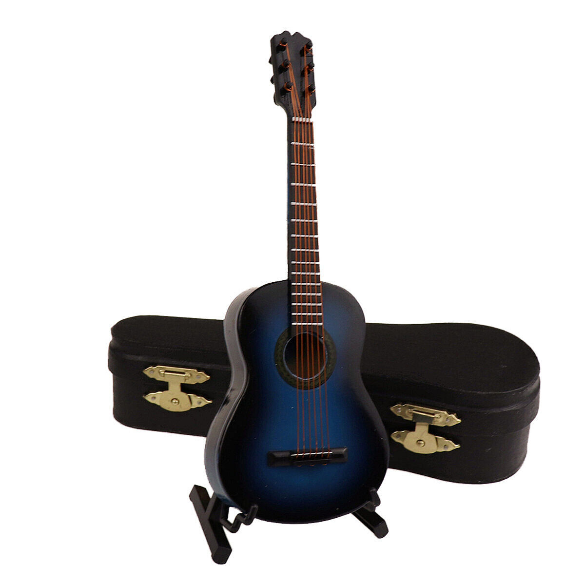 Dollhouse Miniature Mini Acoustic Guitar 1:12 Scale Toy Case Musical Instrument