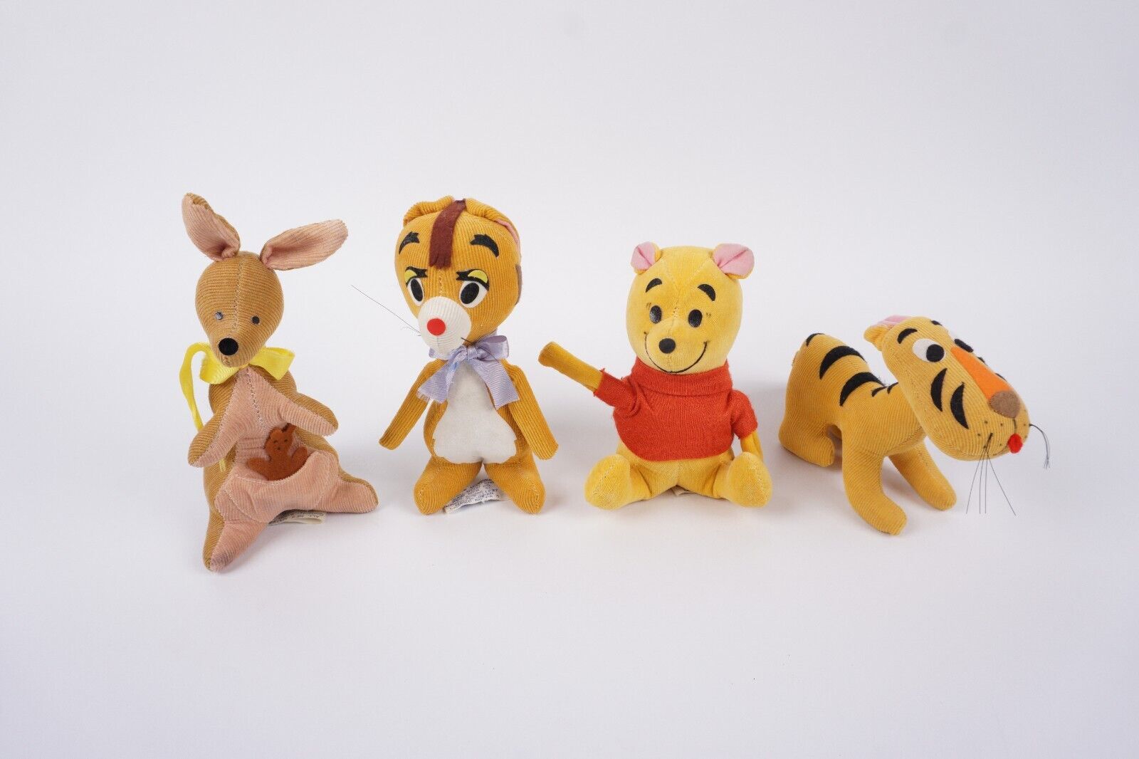 Set of 4 Disney Parks Gund Plush Winnie the Pooh Tigger Kanga Rabbit Japan