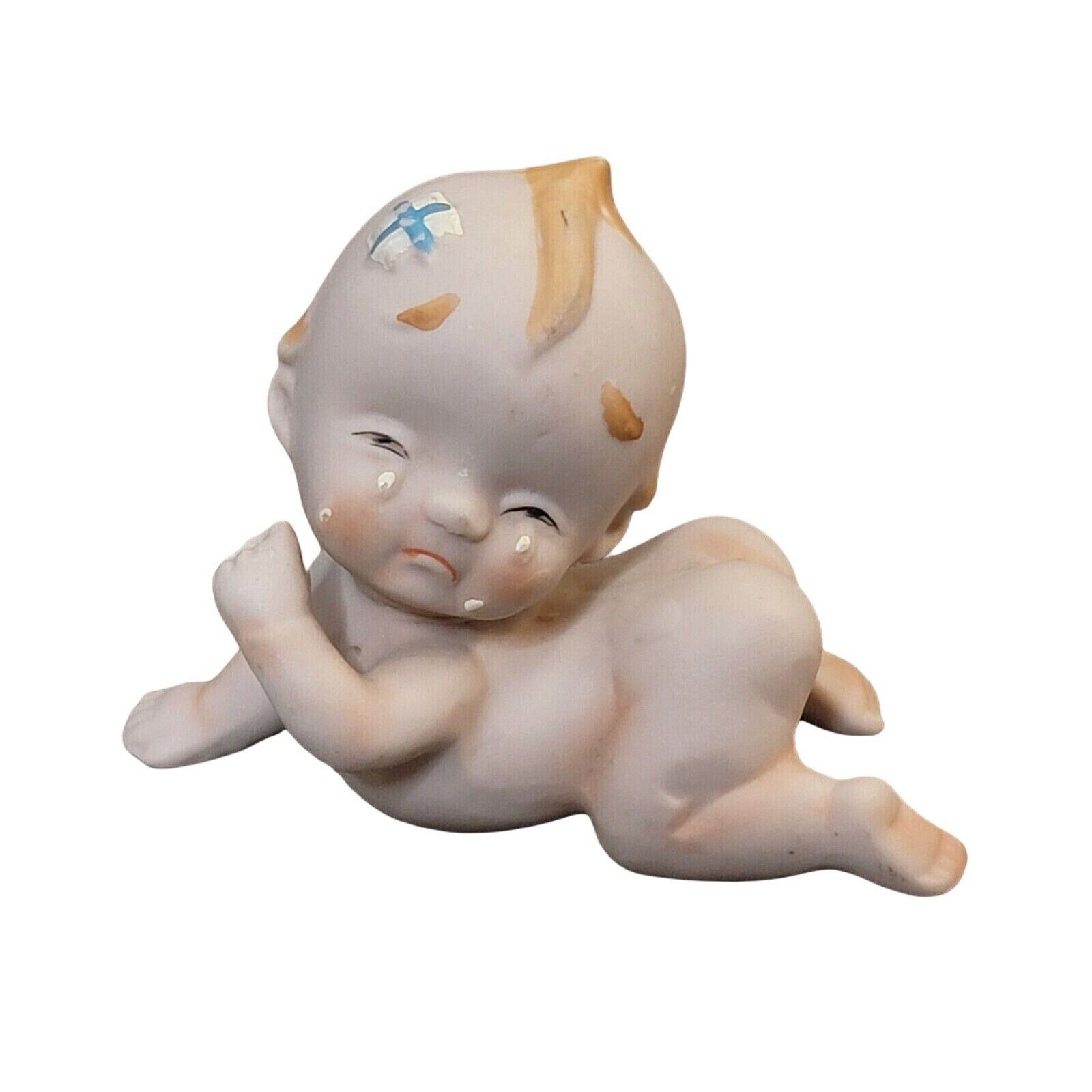 Vintage Brinns Crying Kewpie Baby Crawling Bisque Figurine Made in Japan