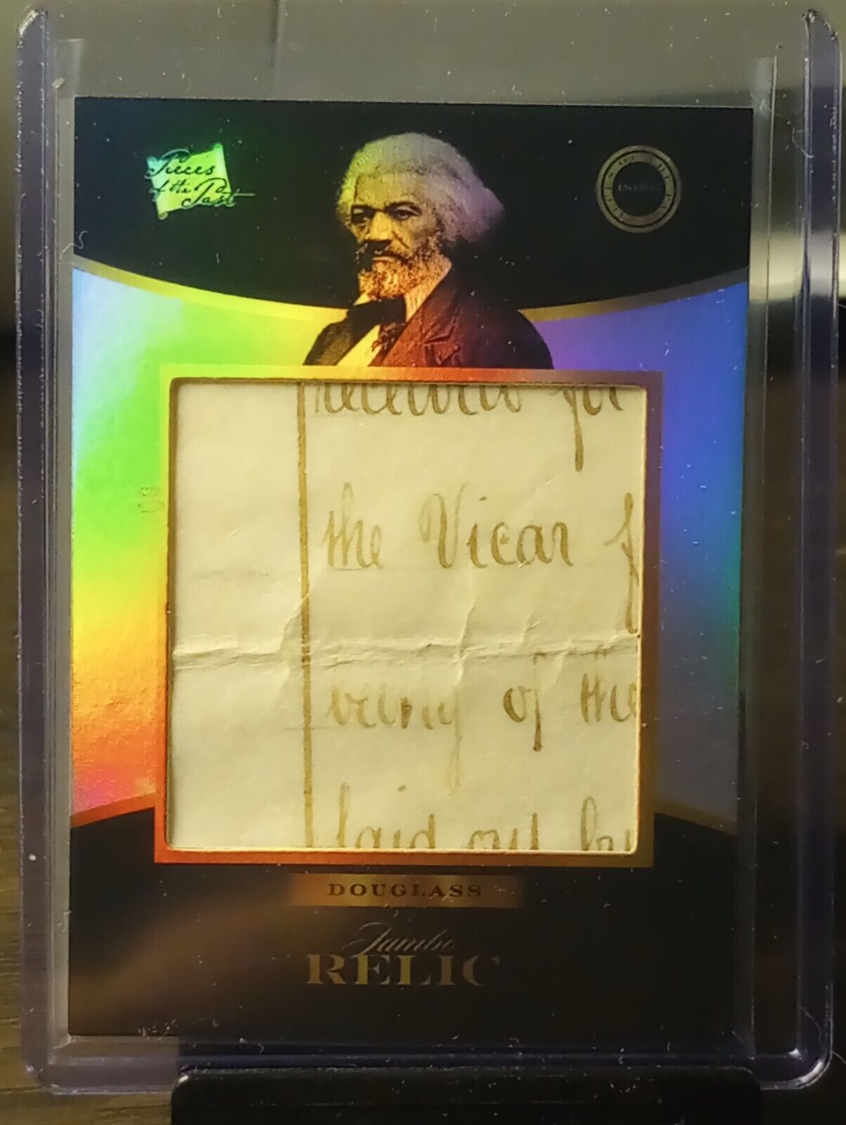 2024 Pieces of the Past 💥 Frederick Douglass 💥 Jumbo Written Word Relic Card