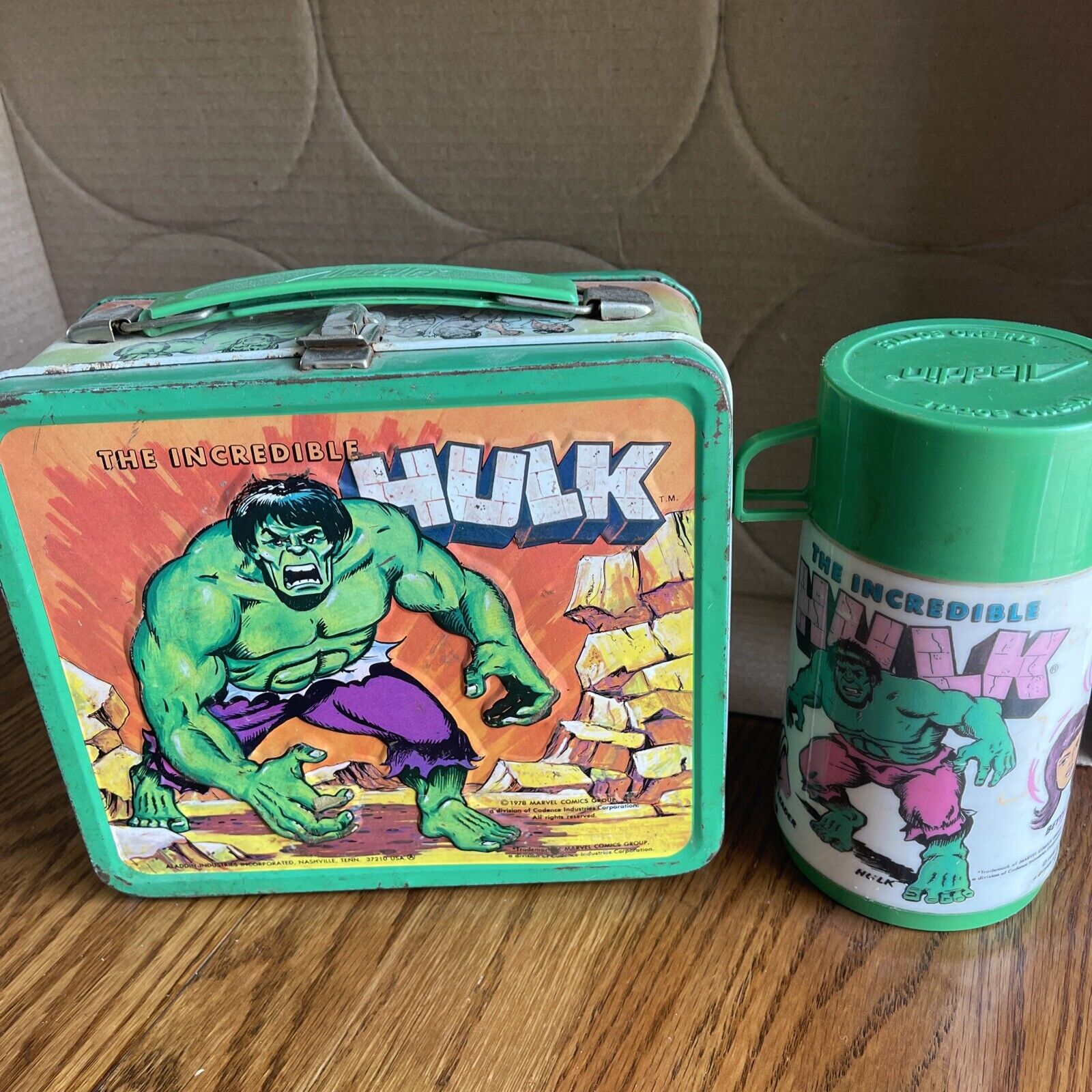 1978 The Incredible Hulk Lunchbox with Thermos