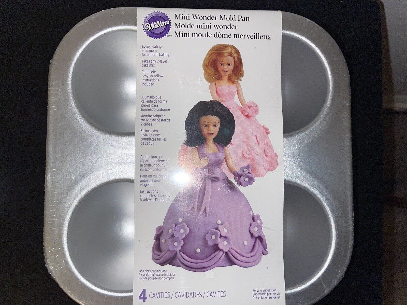 Wilton Mini Wonder Mold Doll Dress Baking Pan Brand New Sealed