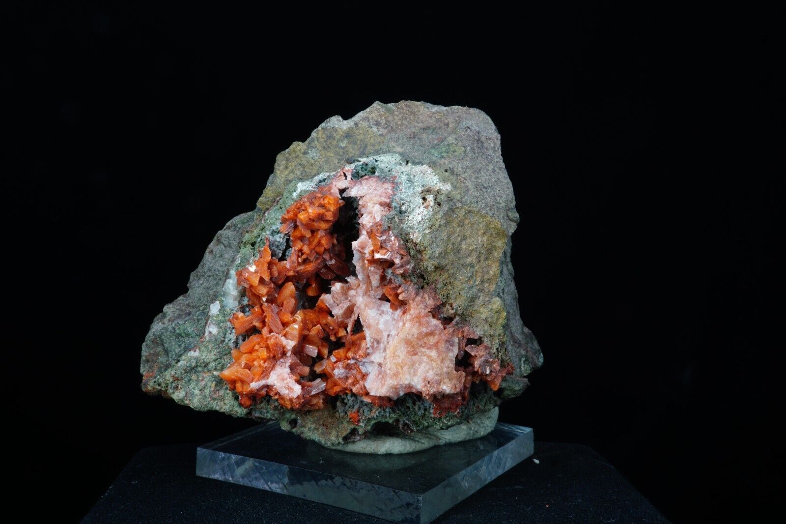 Red Heulandite / RARE Mineral Specimen / Old Kilpatrick, Scotland, UK