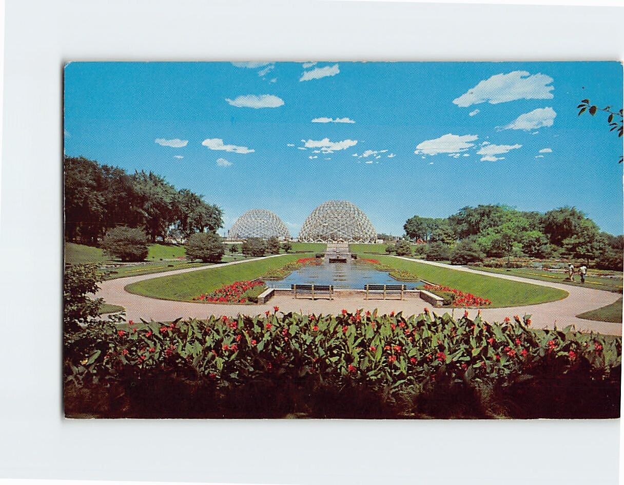 Postcard Sunken Gardens Horticultural Conservatory Milwaukee Wisconsin USA