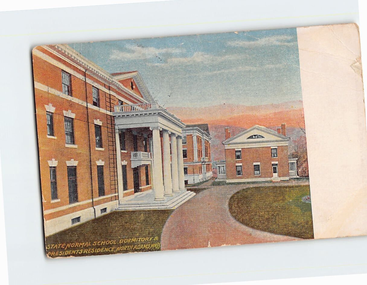 Postcard State Normal School Dormitory North Adams Massachusetts USA