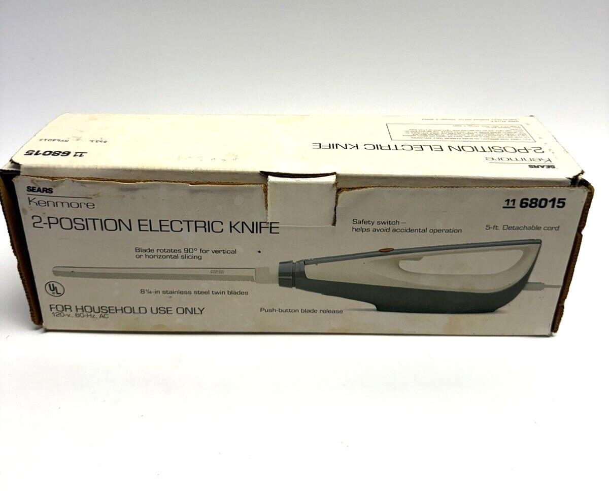 Vintage NOS Sears Kenmore 2 Position Electric Knife Model 68018 Full Package