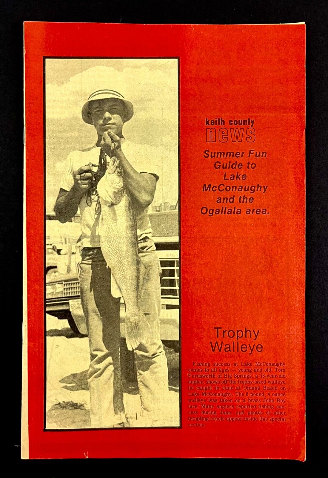 1970s Keith County Nebraska News Lake McConaughy Ogallala Vintage Summer Guide