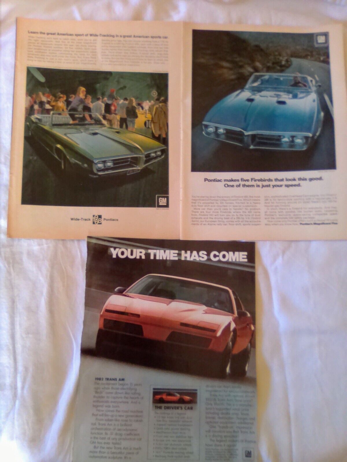 Attention Firebird and Pontiac Collectors 4 Original Magazine Ads