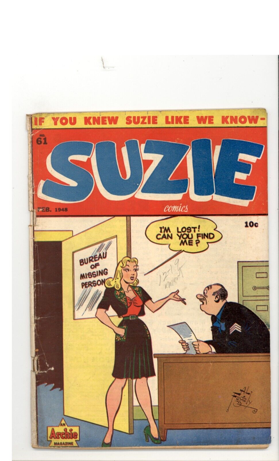 Suzie Comics #61 G Good Archie 1948