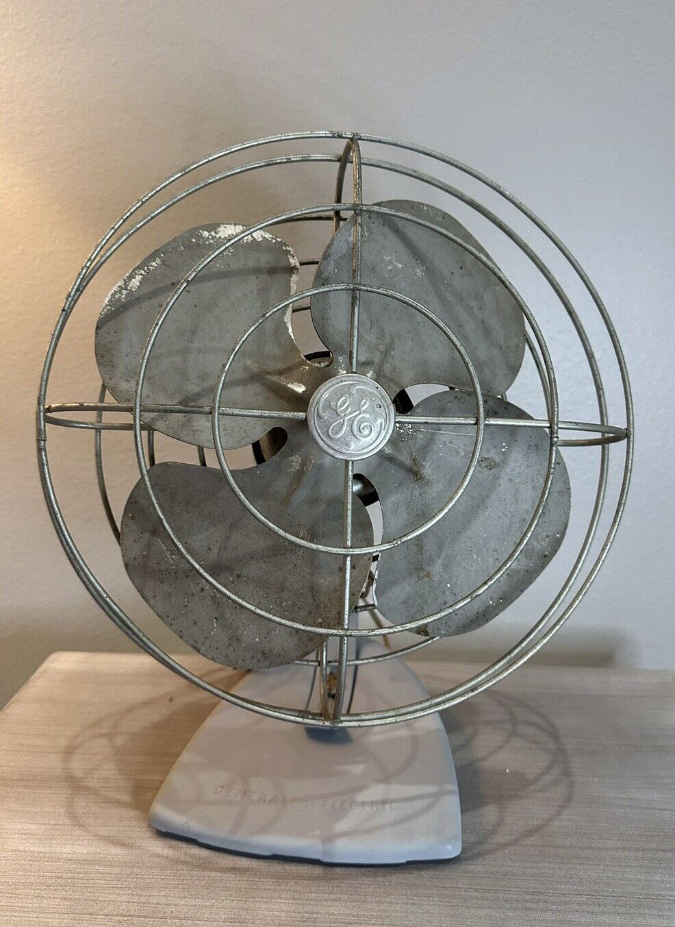 Vintage GE General Electric Fan - WORKS Corded Desk Fan Rotates