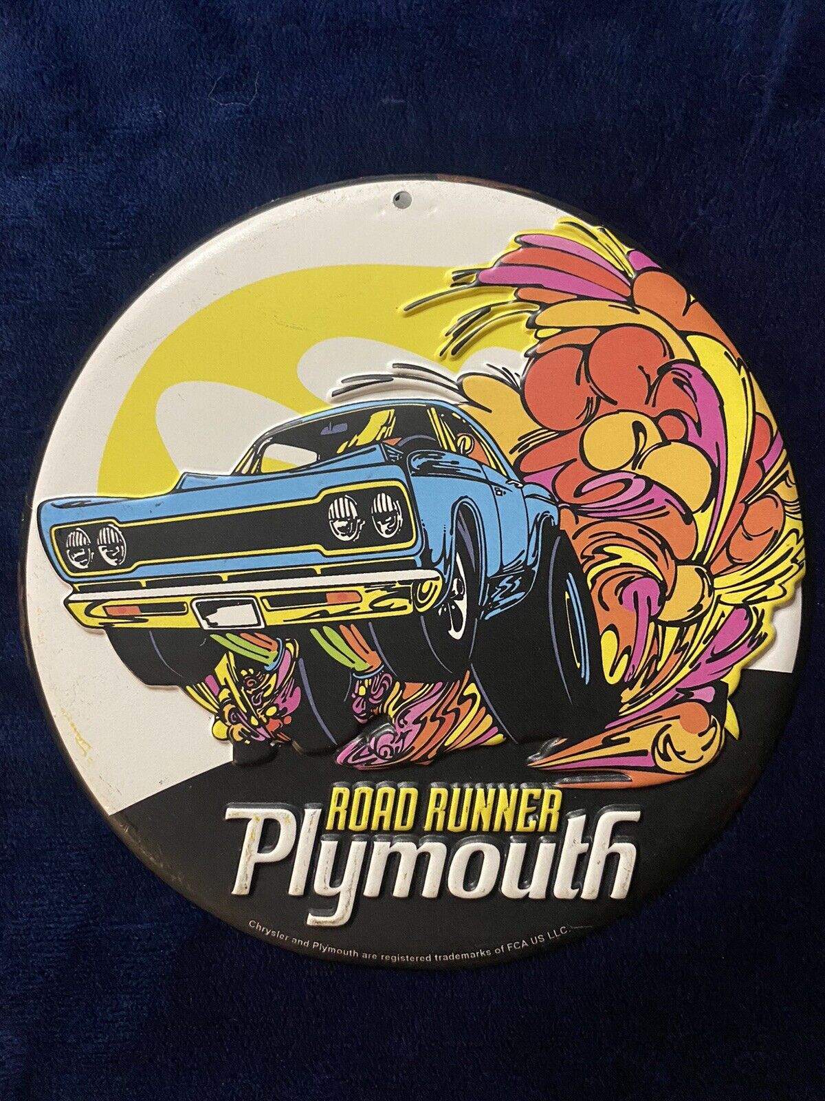 Plymouth - ROAD RUNNER  - Distressed Metal Sign - MOPAR