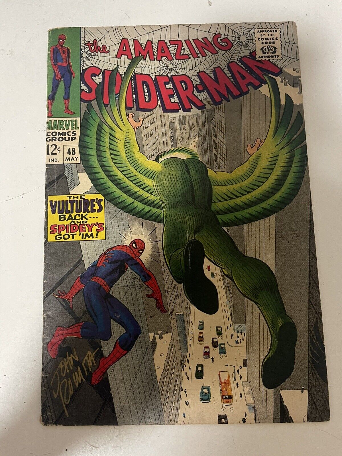 Amazing Spider-Man #48 Signed by John Romita