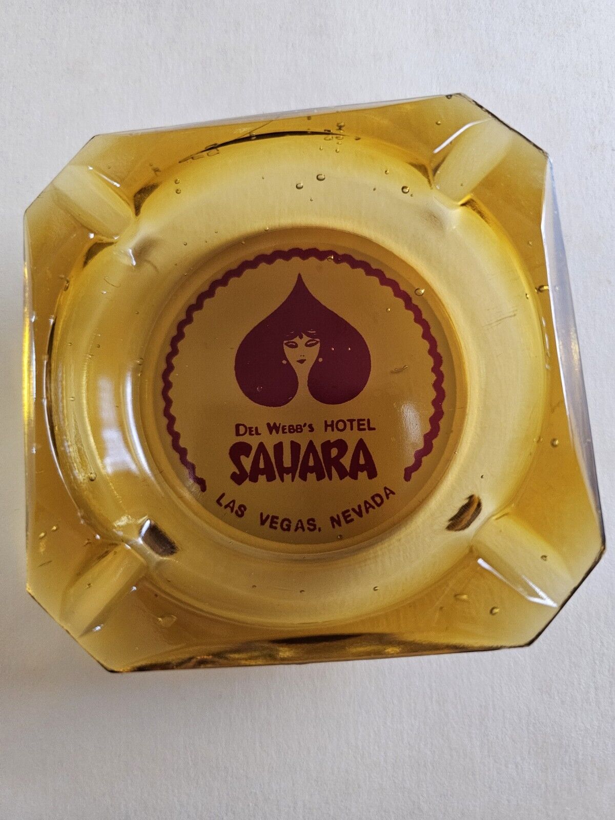 VTG SAHARA Amber Colored  Ashtray Used