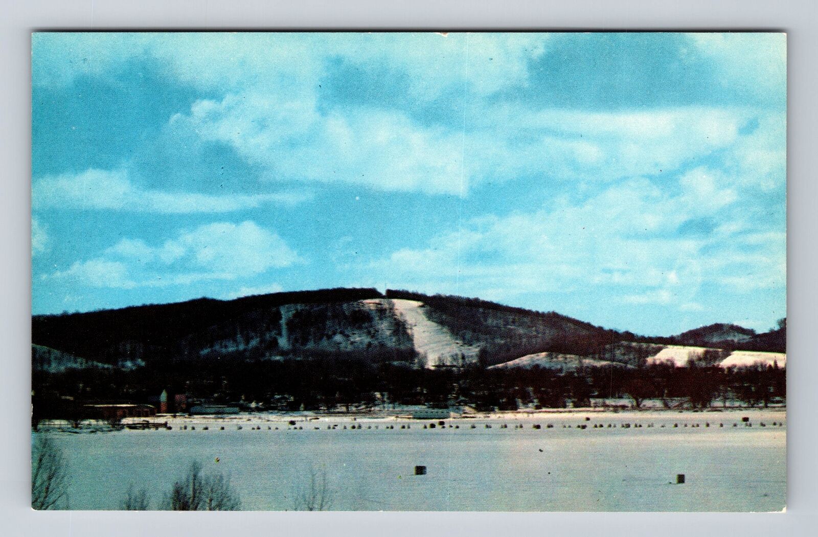 Boyne City MI-Michigan, Lake Charlevoix, Avalanche Ski Resort Vintage Postcard