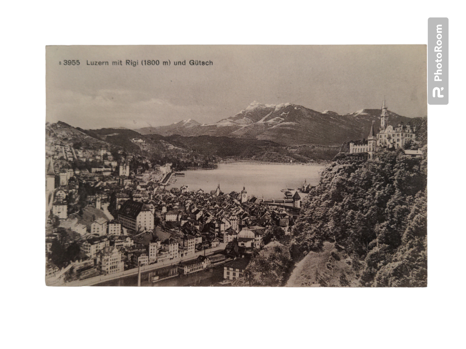 Vintage Postcard Luzern Mt. Rigi from Gutsch