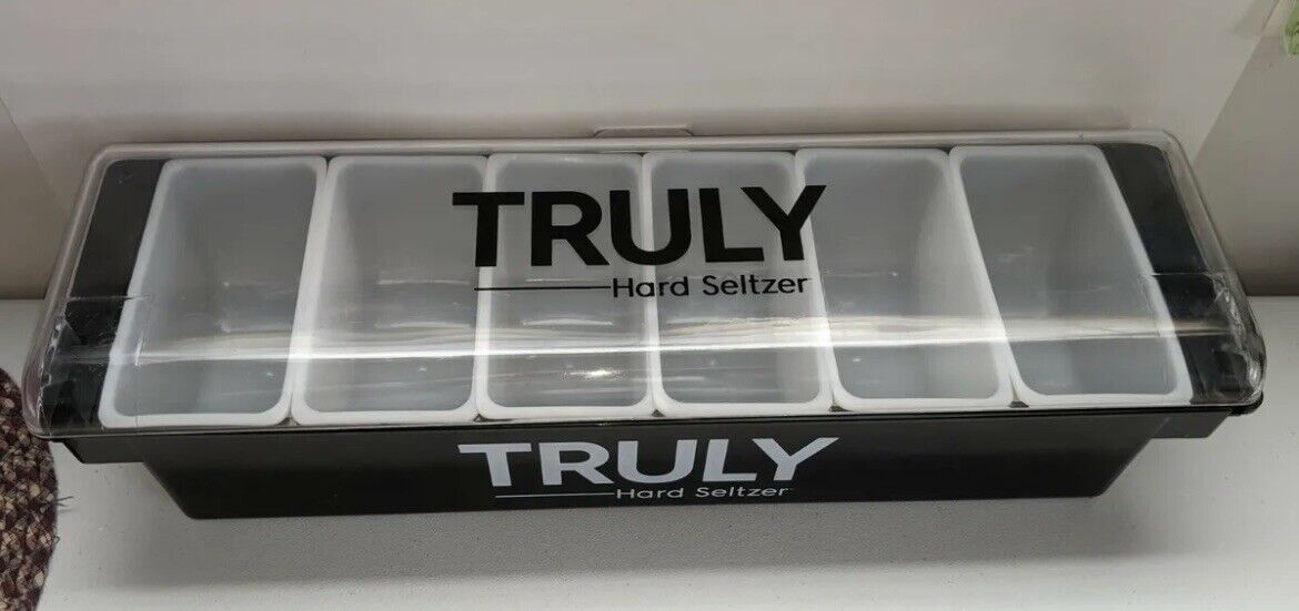 Truly Hard Seltzer Condiment Tray With 6 New Plastic Containers barware man cave