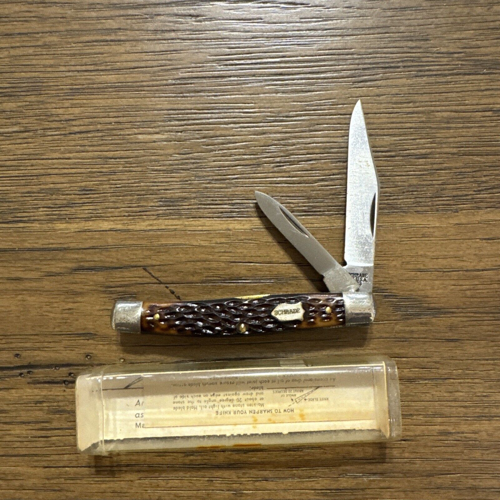 Vintage MIB Schrade Walden 233 2 Blade Folding Pocket Knife NOS