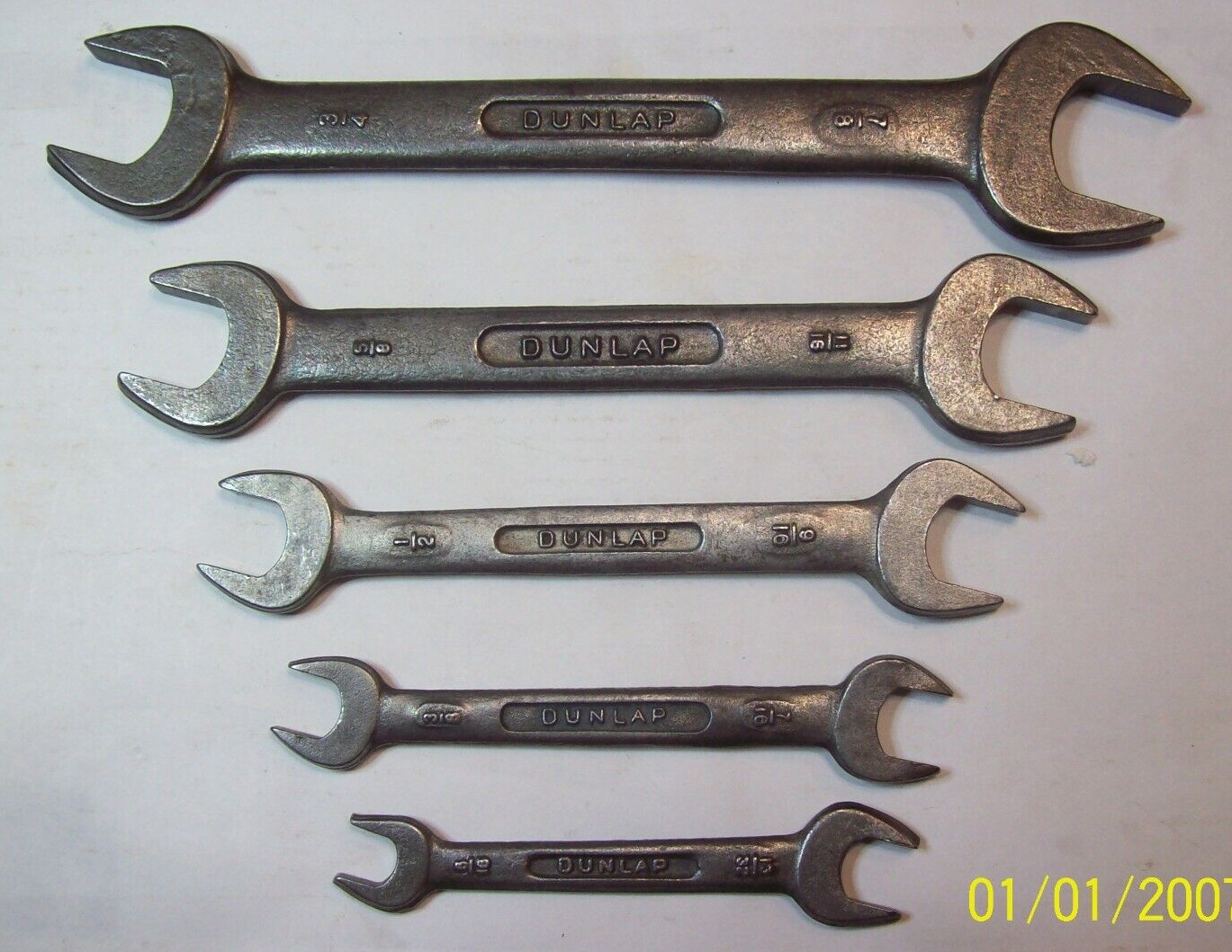 vtg. Dunlap  5 piece wrench set, Sears Roebuck & Co, 1930s-1940s