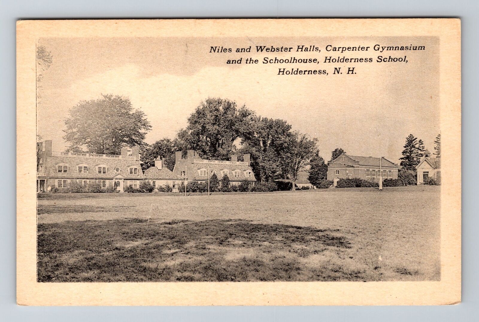 Holderness NH-New Hampshire, Holderness School, Vintage Postcard