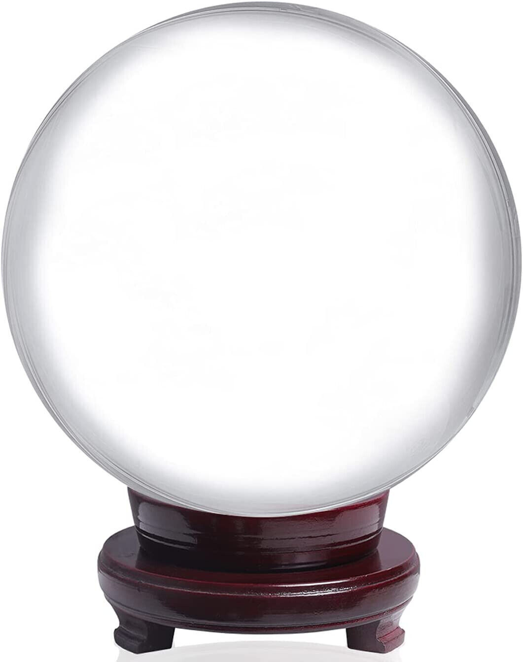 LONGWIN 200Mm(8 Inch) Huge Clear Divination Crystal Ball Meditation Glass Sphere