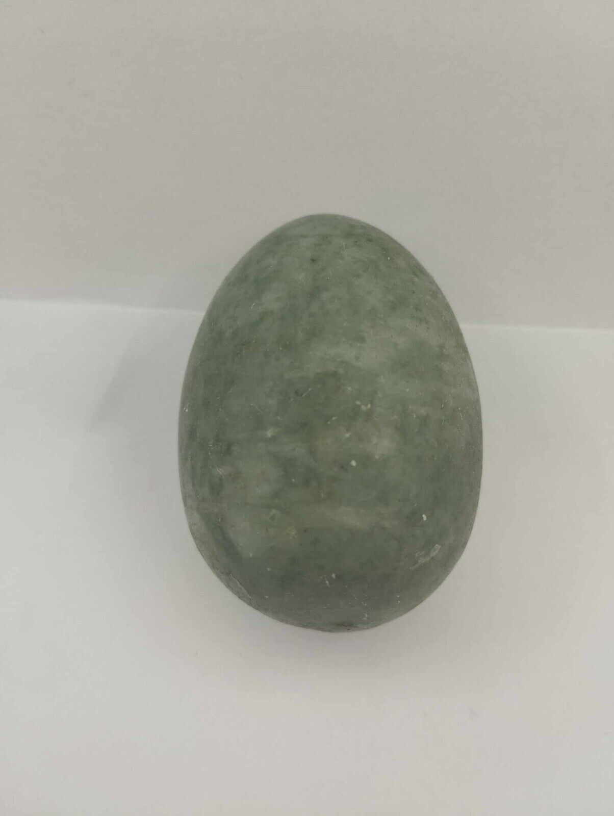 Vintage green stone egg shaped home decor