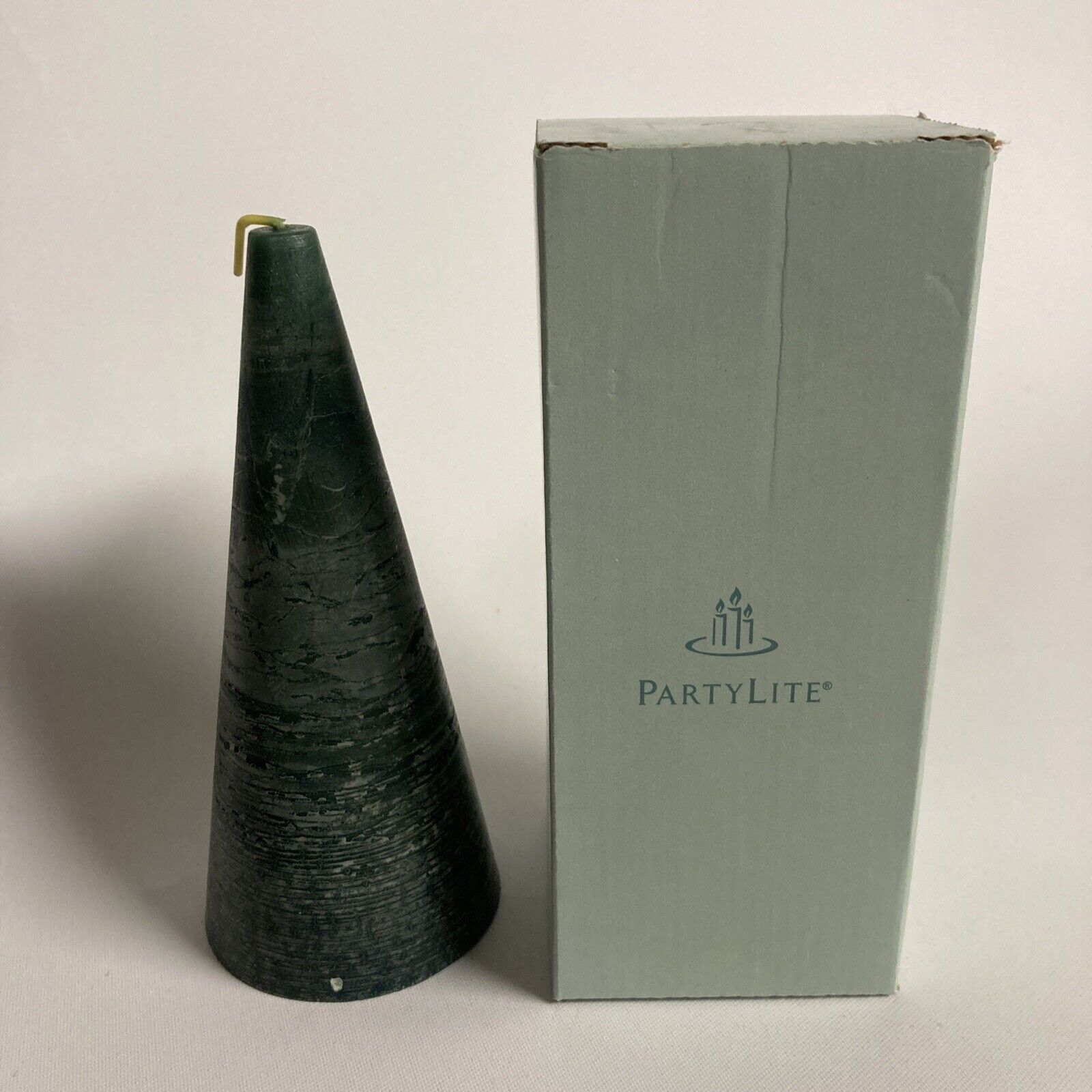 PartyLite 3” x 7” Cone Candle Pineberry CP7591 New Old Stock w/ Box