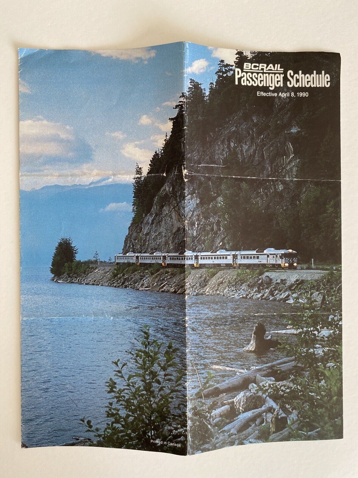 1990 BC Rail British Columbia Canada Railway Passenger Train Schedule Time Table