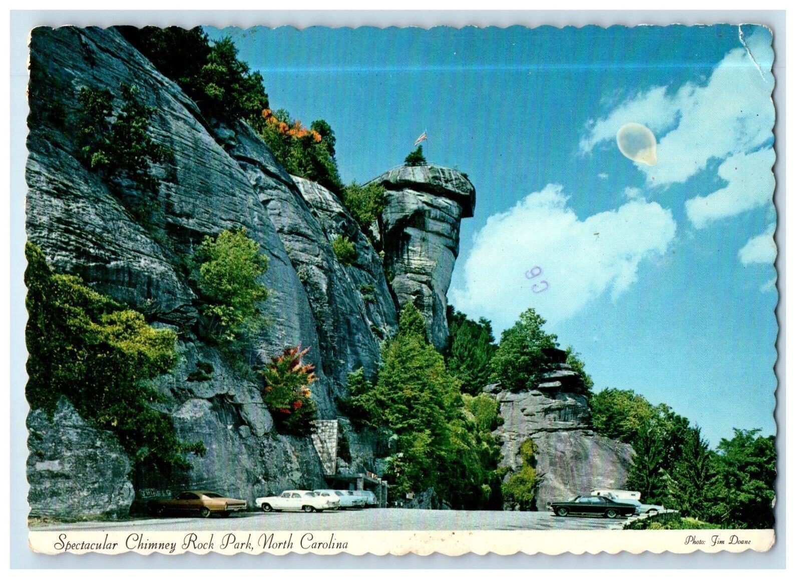 c1950\'s Spectacular Chimney Rock Park North Carolina NC, Cars Vintage Postcard