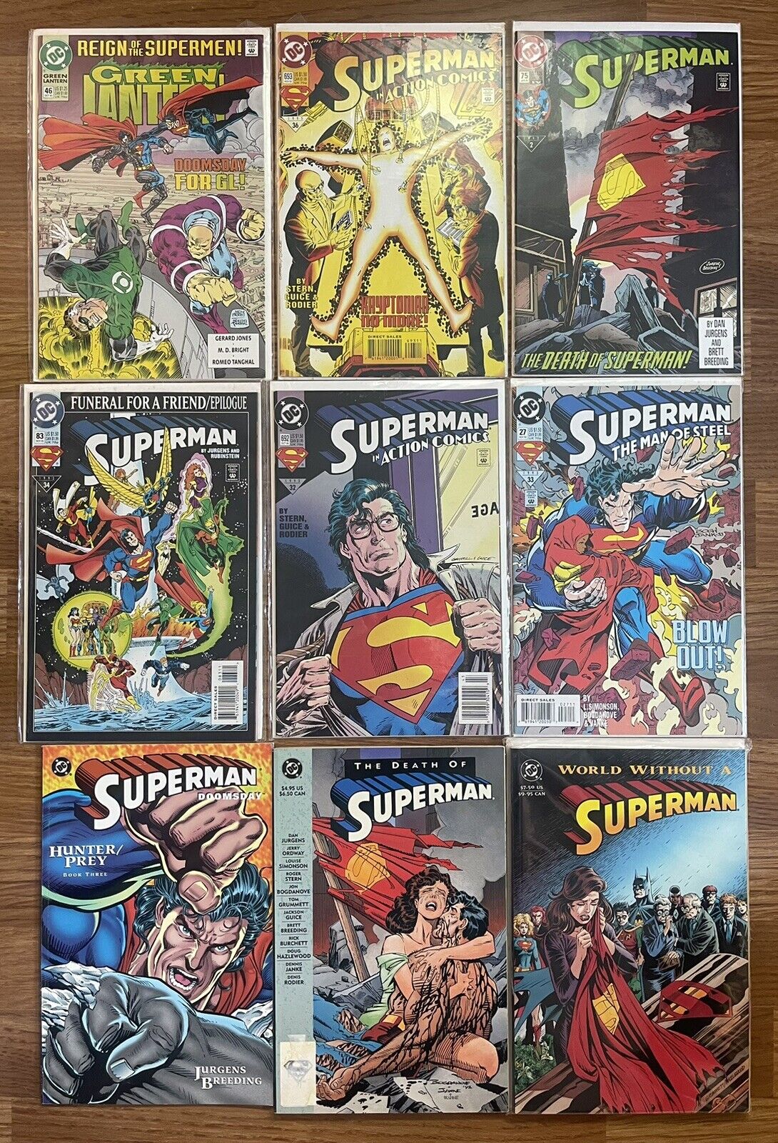 Mixed Lot of 9 Superman comic/“books”.
