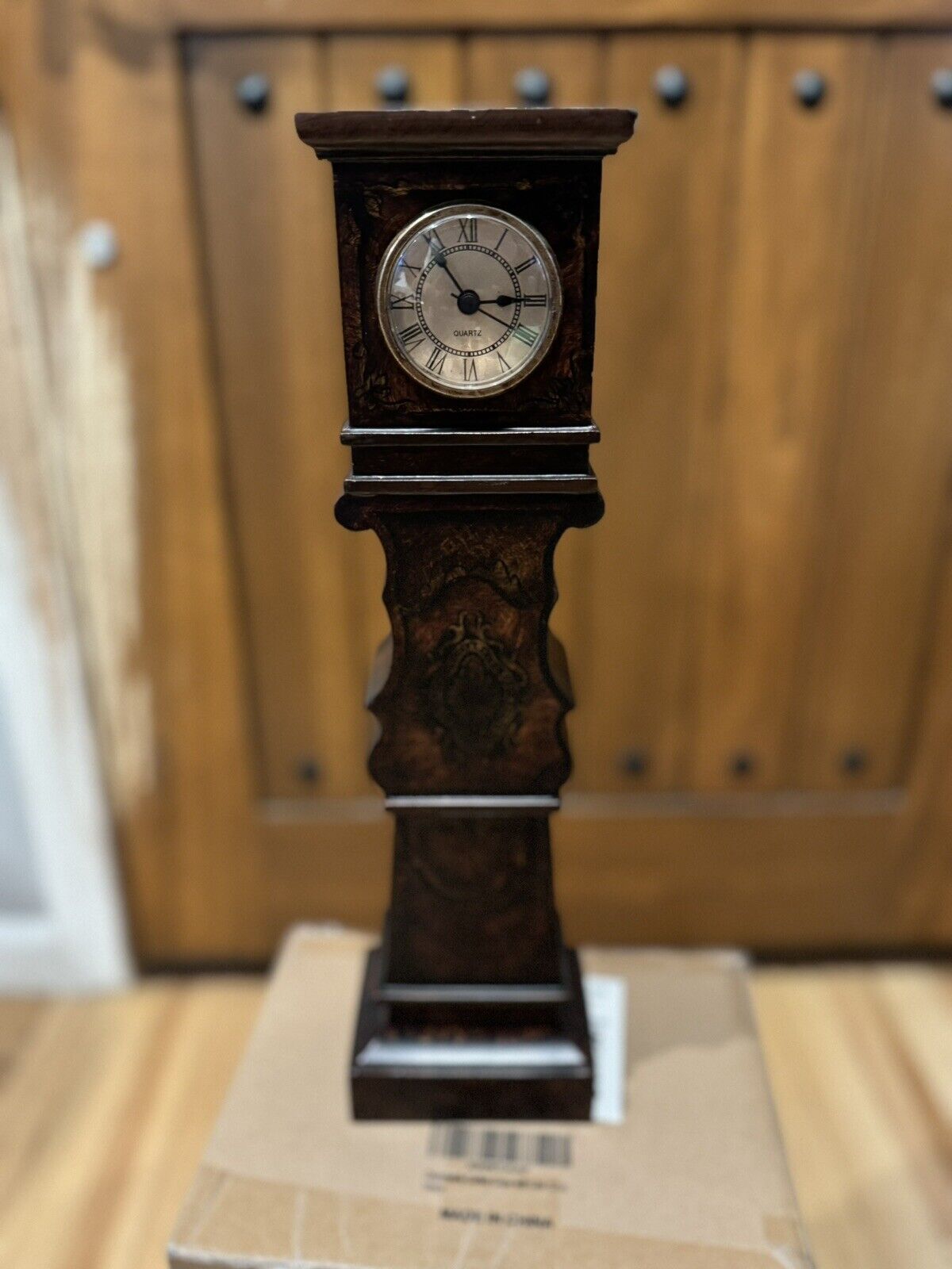 Vintage Bombay Brown Mantel Clock - 15 1/2” tall RARE-