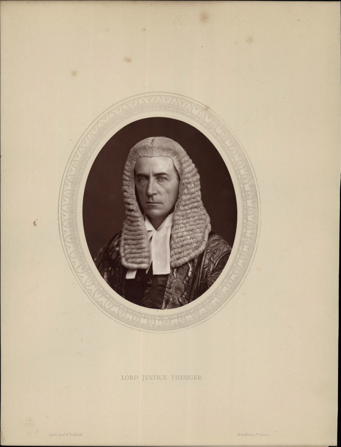 Lock & Whitfield, Portrait of Lord Justice Thesiger Woodburytype; This Woodburyt