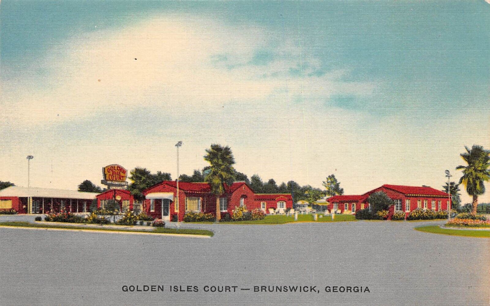Brunswick GA Georgia Golden Isles Court Motel Postcard 8399