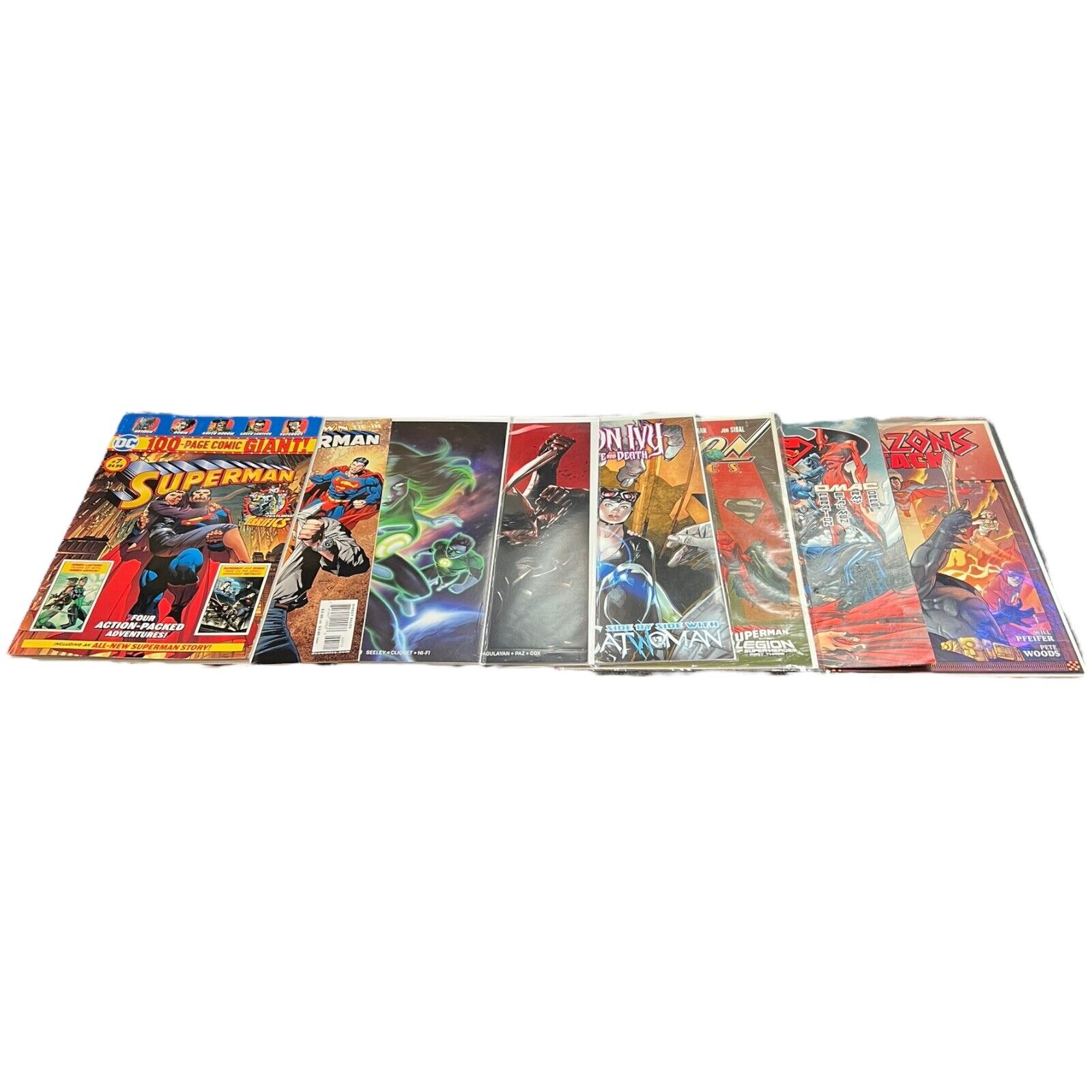 Lot Of 8 DC & Action Comic Books, Batman, Green Lantern, Giant Superman Comic