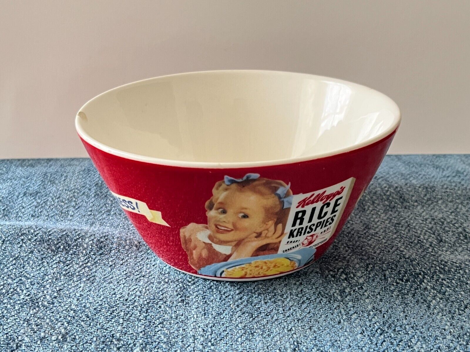 KELLOGG'S RICe KRISPIES  Ceramic Cereal Bowl-vintage style
