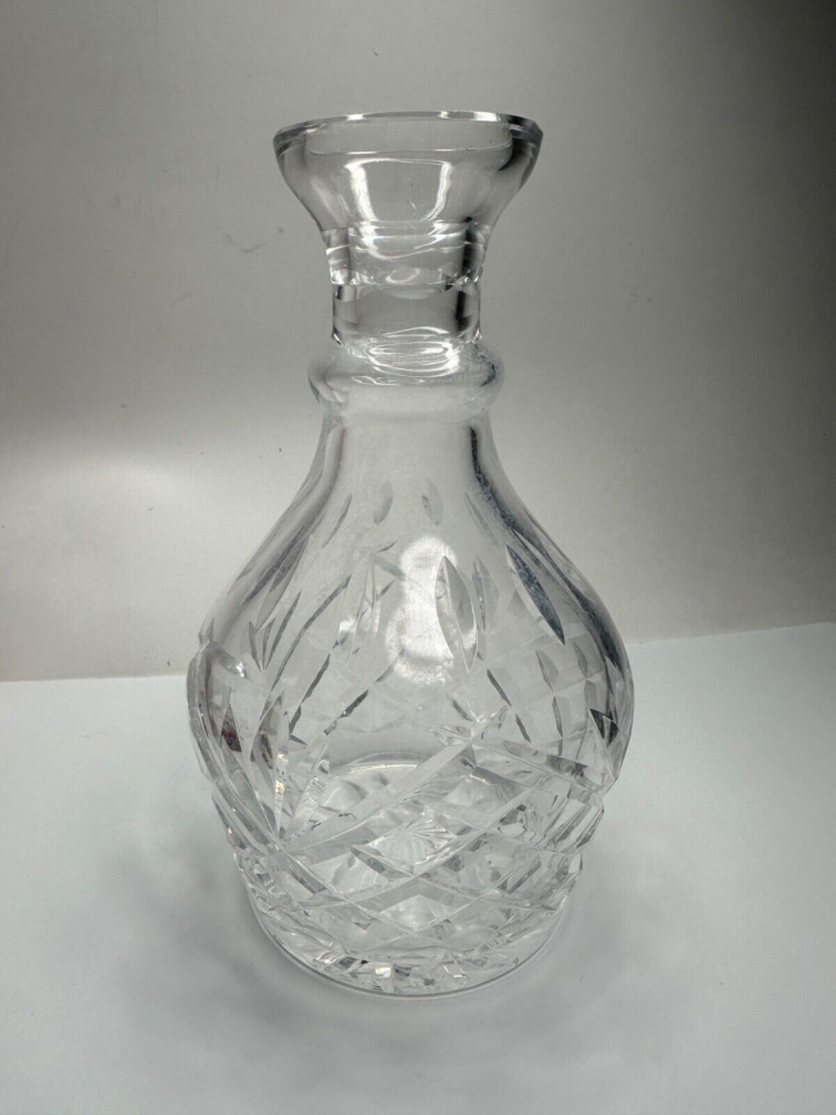 Waterford Crystal Decanter Vase Cut Signed Heavy  No Stopper
