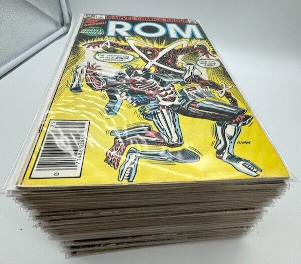 Rom Spaceflight Comic Lot of 46 Bagged and Boarded #1,2,31-75