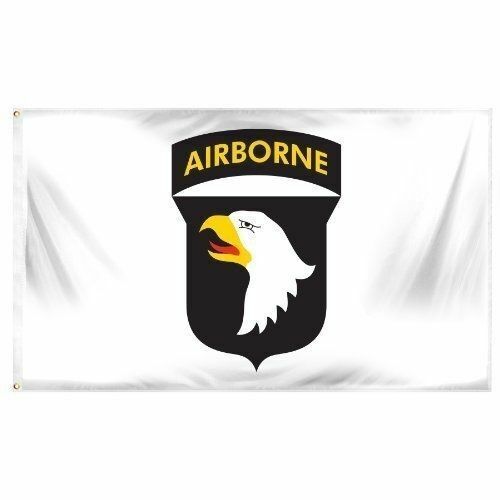 3x5 Airborne White 101st Flag Army House Banner Grommets Premium Quality 100D