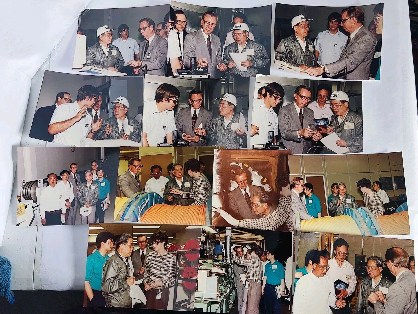 Vintage 1980s AT&T Engineer Jack Andrews With Japanese Fiber Optic Photo History
