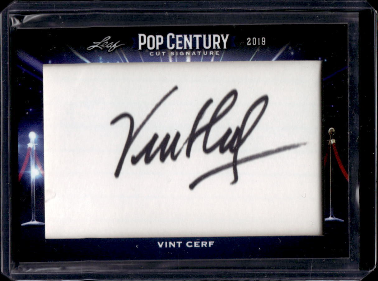 Vint Cerf 2019 Leaf Pop Century Cut Signature Auto