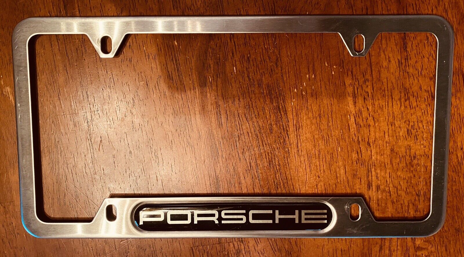 Genuine Porsche License Plate Frame - Stainless steel