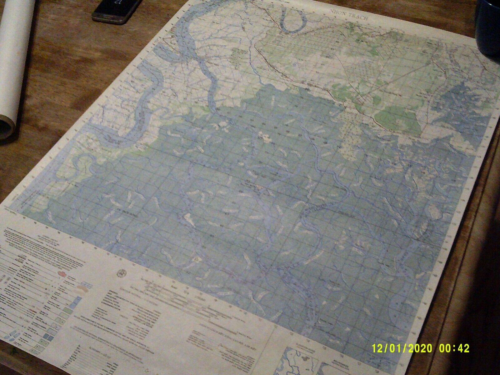 Rare 1965 Vietnam War US Military Vietnam War Map