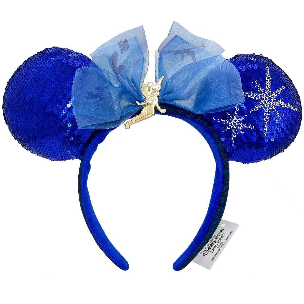 Tinker Bell Rare Edition Blue Main Attraction Ear Disney Ears Peter Pan's Flight