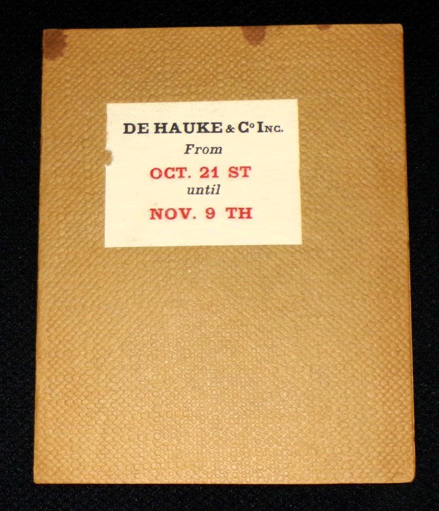 XRARE 1929 Amadeo Modigliani  first(?) American art exhibit brochure De Hauke