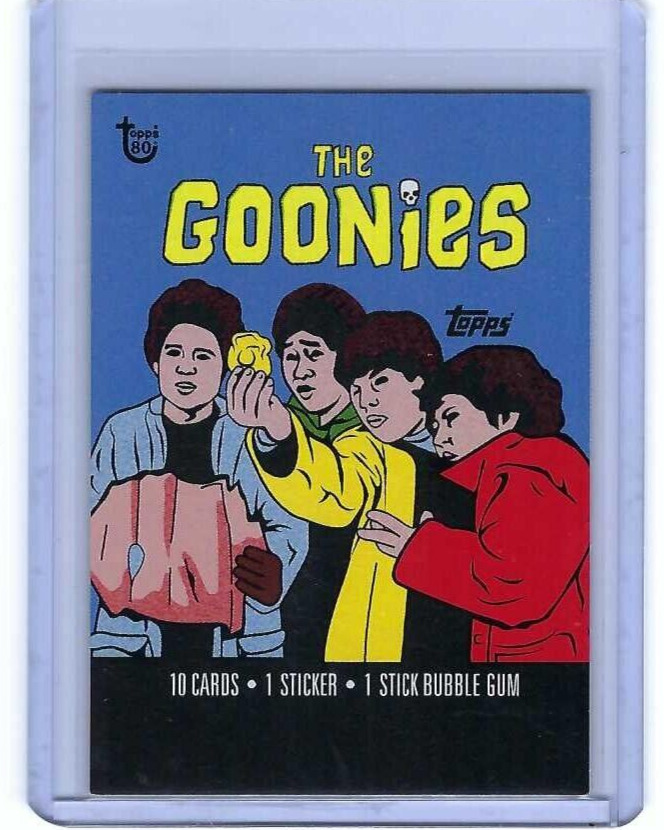 THE GOONIES WRAPPER ART CARD NO.52 TOPPS 2018 IN TOP LOADER