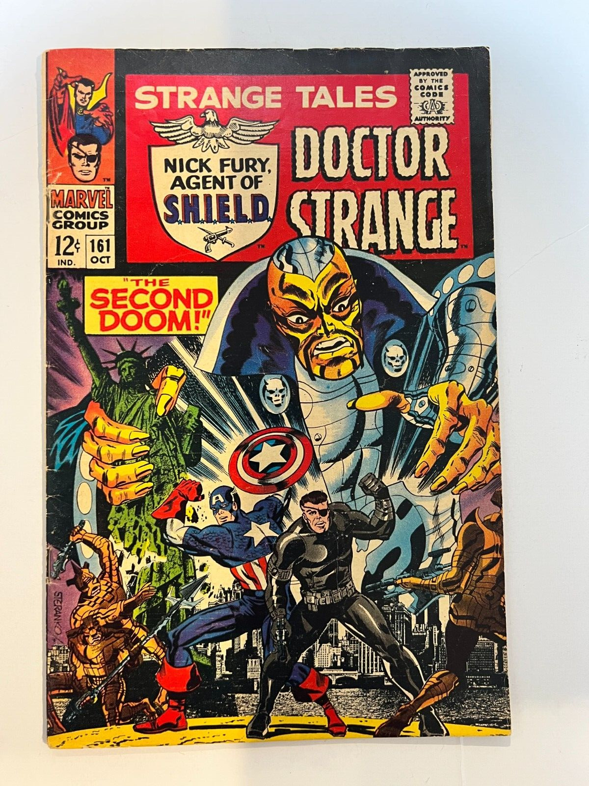 MARVEL - STRANGE TALES #161 (1967) CAPTAIN AMERICA - 1st SILVER AGE YELLOW CLAW