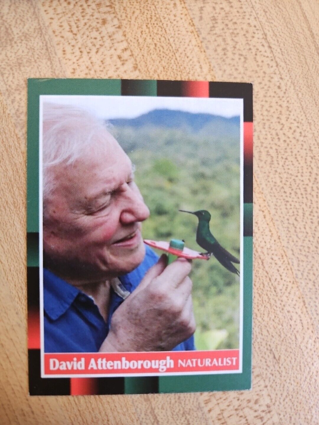 David Attenborough Custom Signed Card - Naturalist (Back Signed)