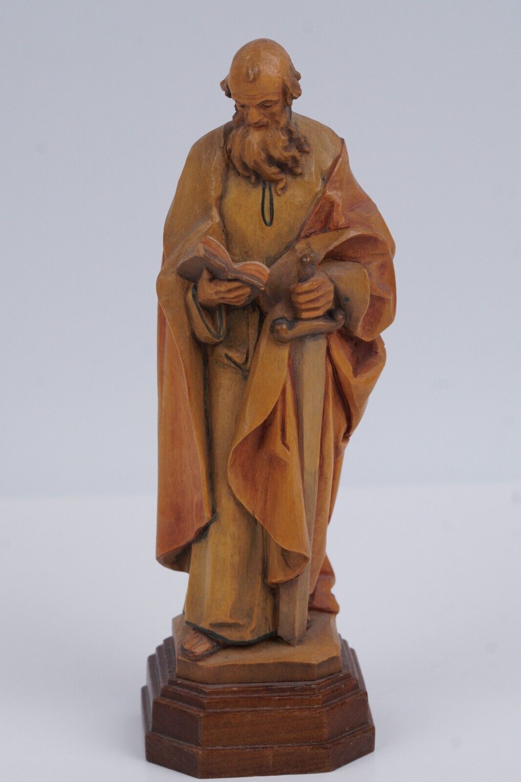 Vintage Anri St. Paul Wooden Hand Carved Sculpture Nativity Italy 6.5