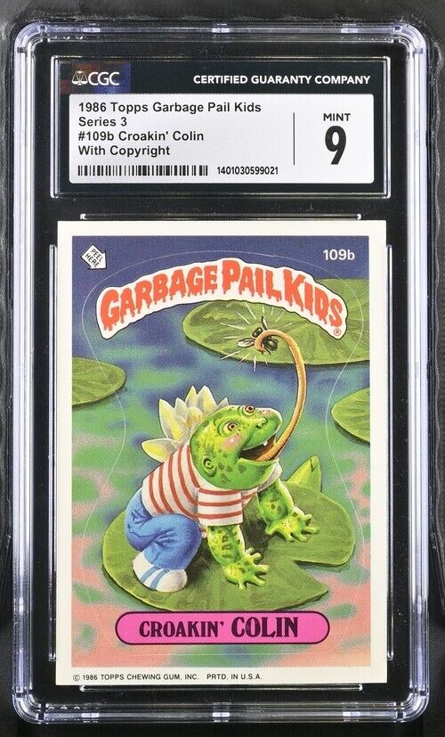 Garbage Pail Kids 3rd Series #109b Croakin\' Colin CGC 9 MINT  WITH Copyright