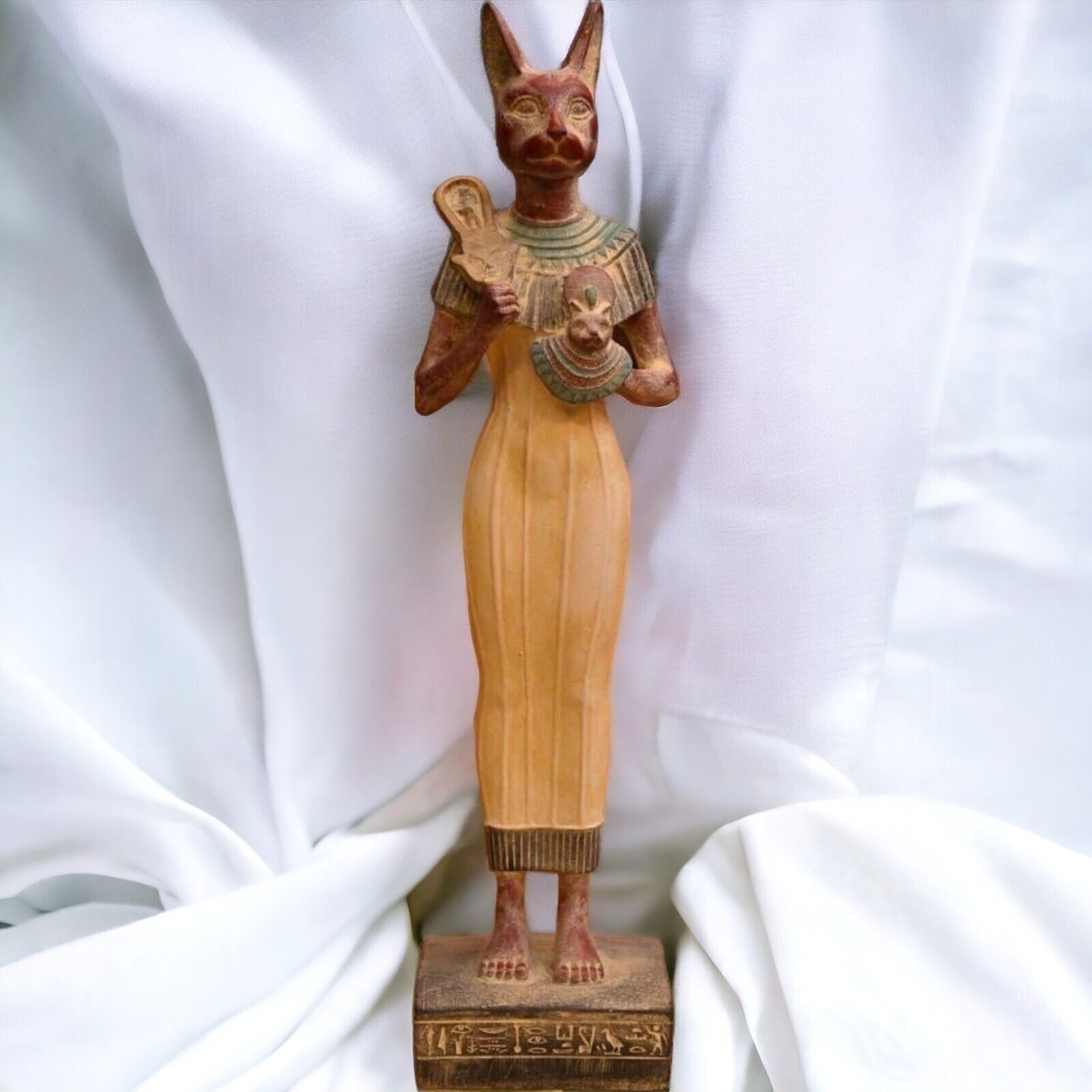 UNIQUE ANCIENT EGYPTIAN ANTIQUITIES Statue Large Of Goddess Bastet Cat Egypt BC
