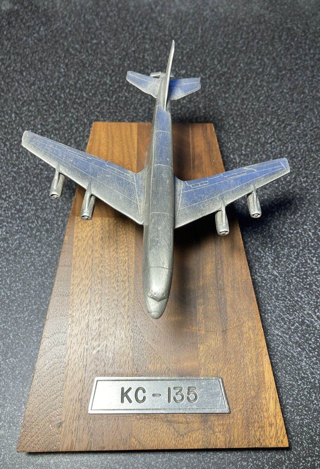 Boeing KC-135 Stratotanker Tanker Metal Model Airplane Vintage On Display Stand
